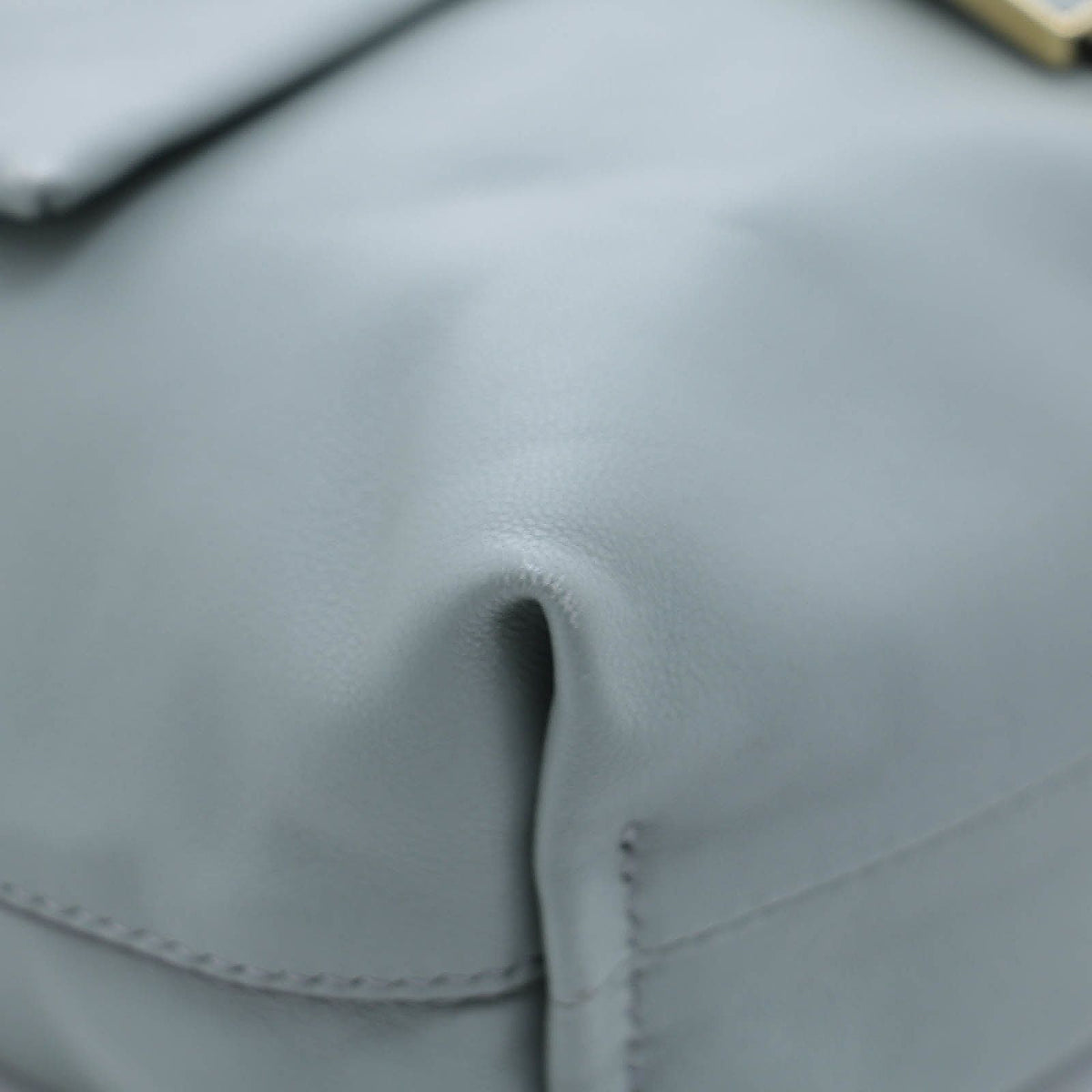 Fendi Mamma Baguette Medium Leather Matcha Green Shoulder Bag — view 5