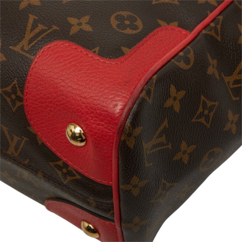 Louis Vuitton Monogram Estrella Tote Shoulder Bag Brown Cerise Red Leather — view 6