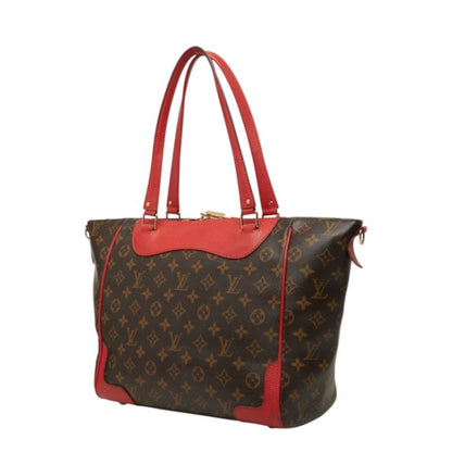 Louis Vuitton Monogram Estrella Tote Shoulder Bag Brown Cerise Red Leather — view 2