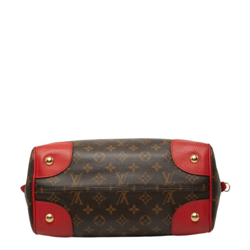 Louis Vuitton Monogram Estrella Tote Shoulder Bag Brown Cerise Red Leather — view 3