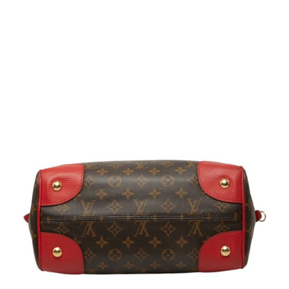 Louis Vuitton Monogram Estrella Tote Shoulder Bag Brown Cerise Red Leather — view 3