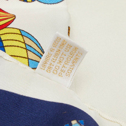 Gucci Balloon Print Scarf Large White Multicolor Silk — view 6