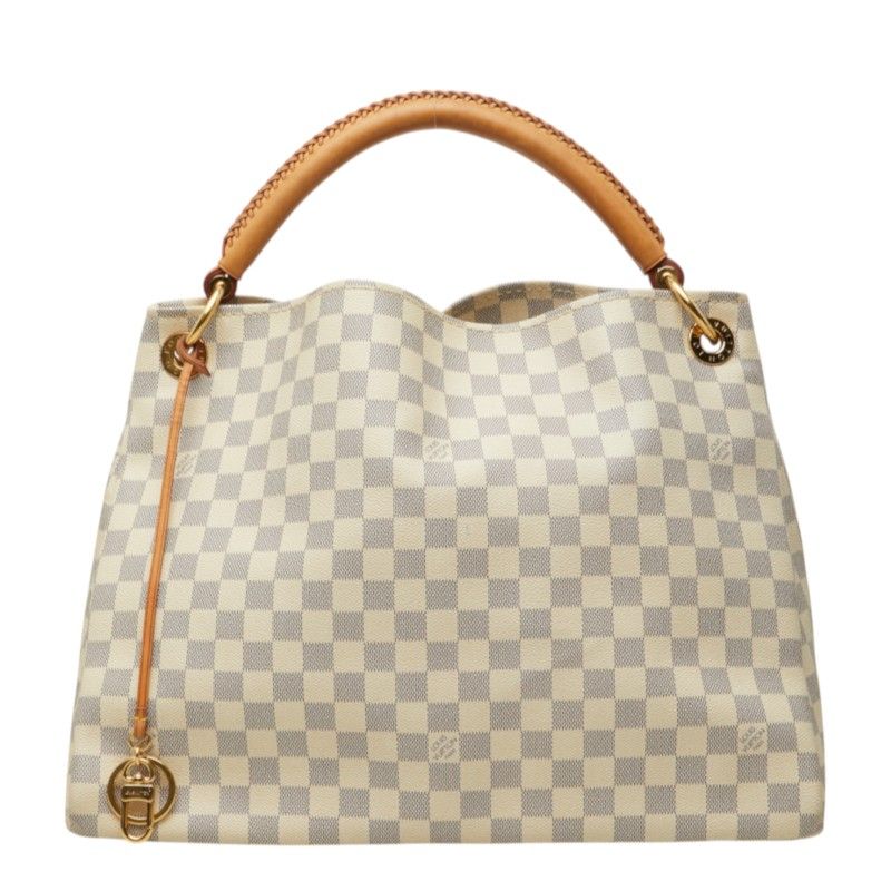 Louis Vuitton Damier Azur Artsy MM Tote White Leather