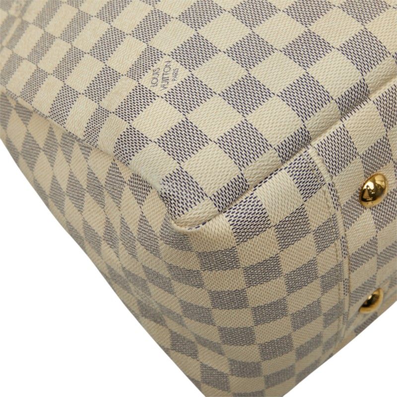 Louis Vuitton Damier Azur Artsy MM Tote White Leather — view 5