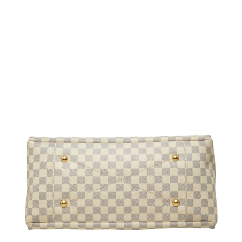 Louis Vuitton Damier Azur Artsy MM Tote White Leather — view 3