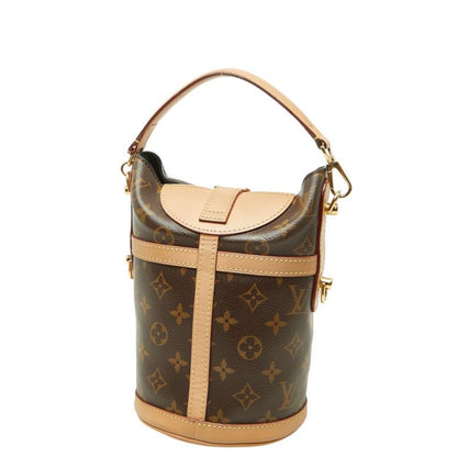Louis Vuitton Monogram Duffle 2-Way Shoulder Bag Brown Leather — view 2