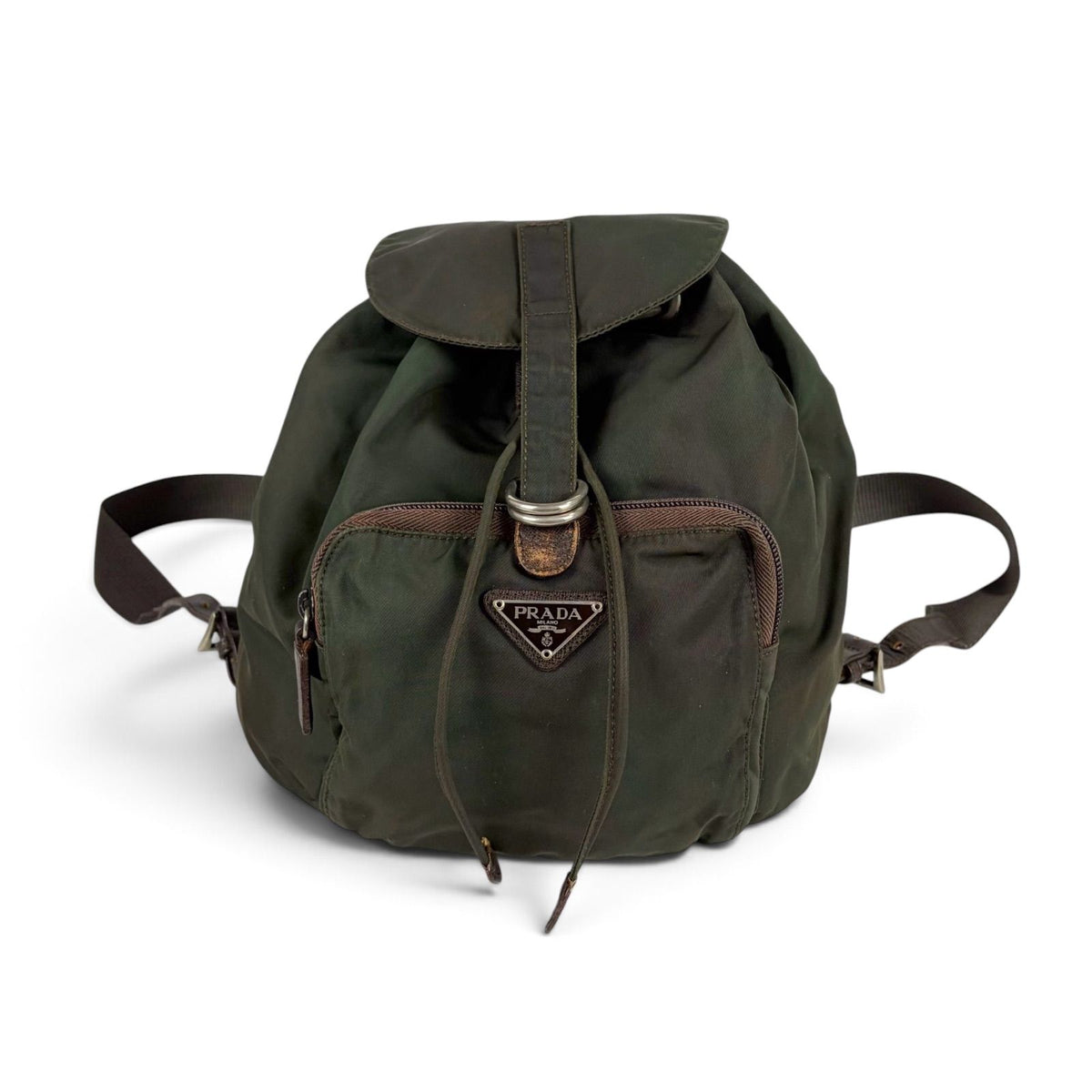 Prada Triangle Logo Backpack Tessuto Nylon — view 2