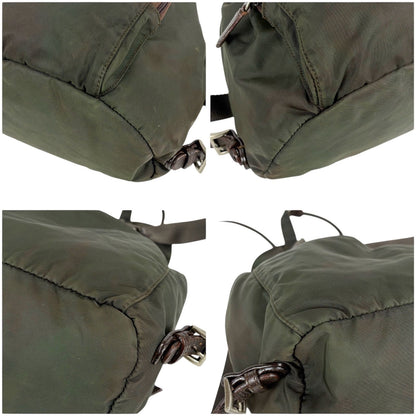 Prada Triangle Logo Backpack Tessuto Nylon — view 7