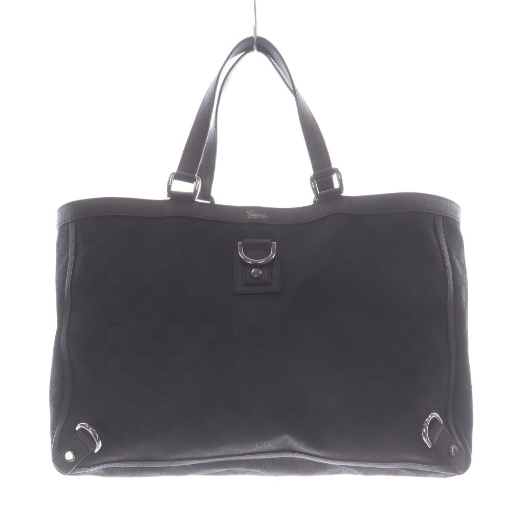 Gucci Abbey GG Canvas Tote Handbag Black