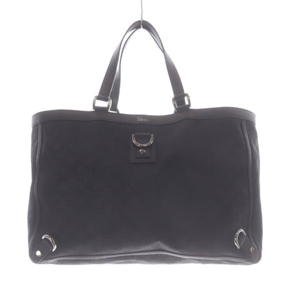 Gucci Abbey GG Canvas Tote Handbag Black