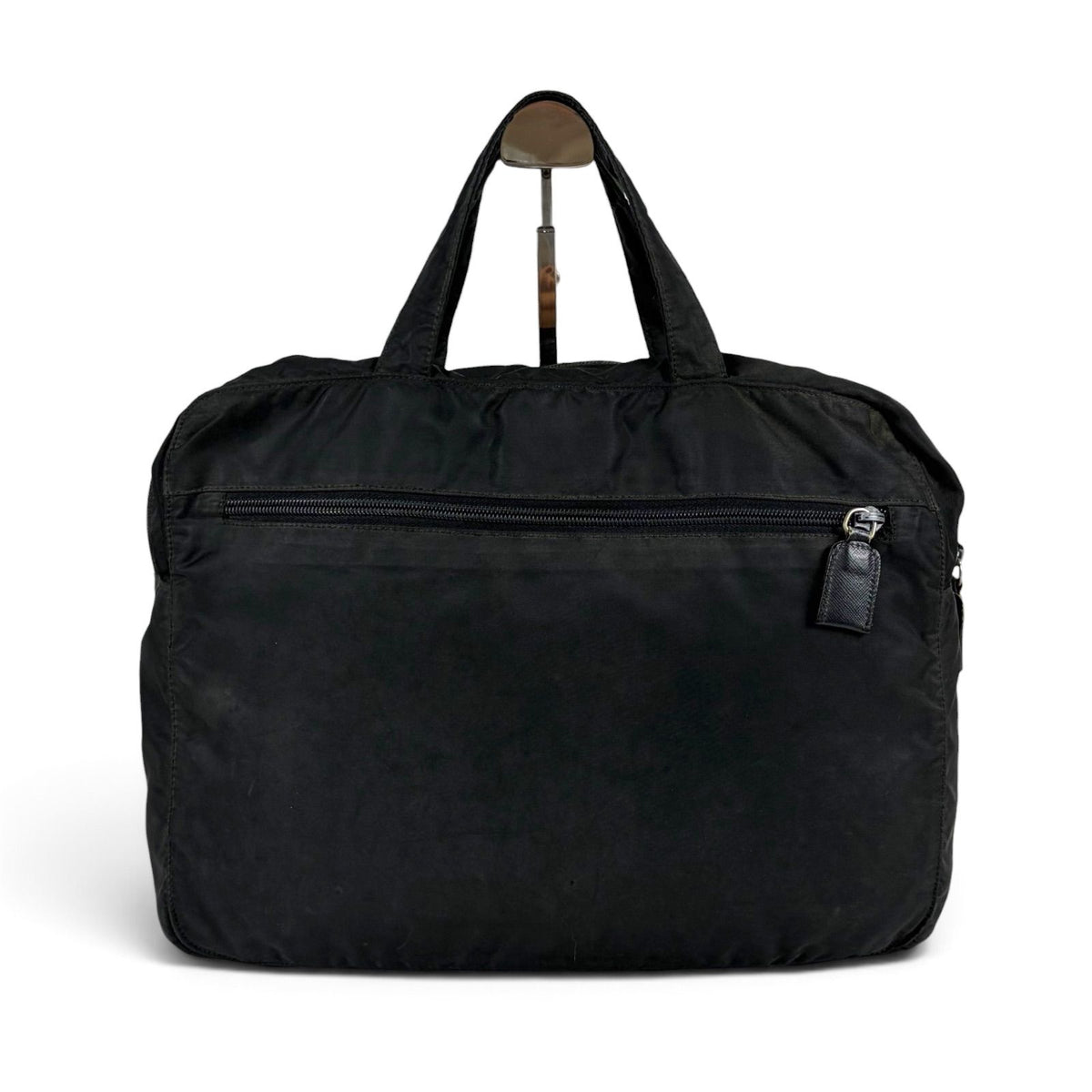 Prada Triangle Logo Mini Boston Bag Nero — view 2