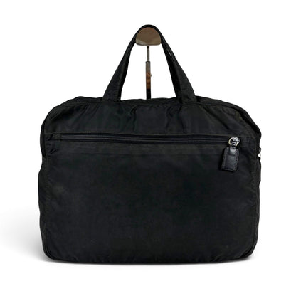Prada Triangle Logo Mini Boston Bag Nero — view 2