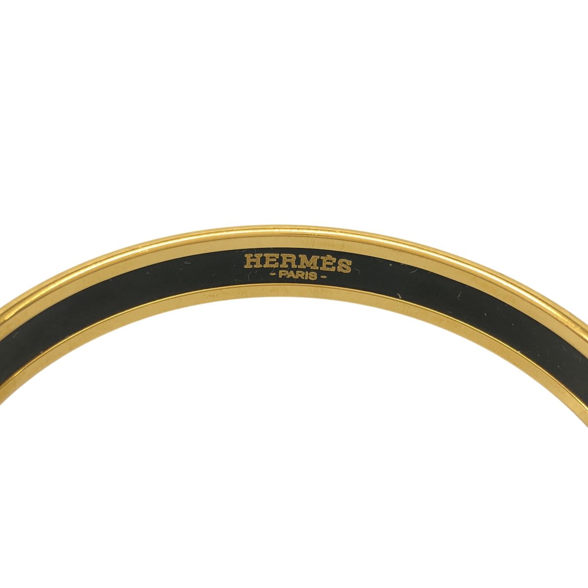 Hermes Email Bangle PM Enamel Bracelet Blue — view 3