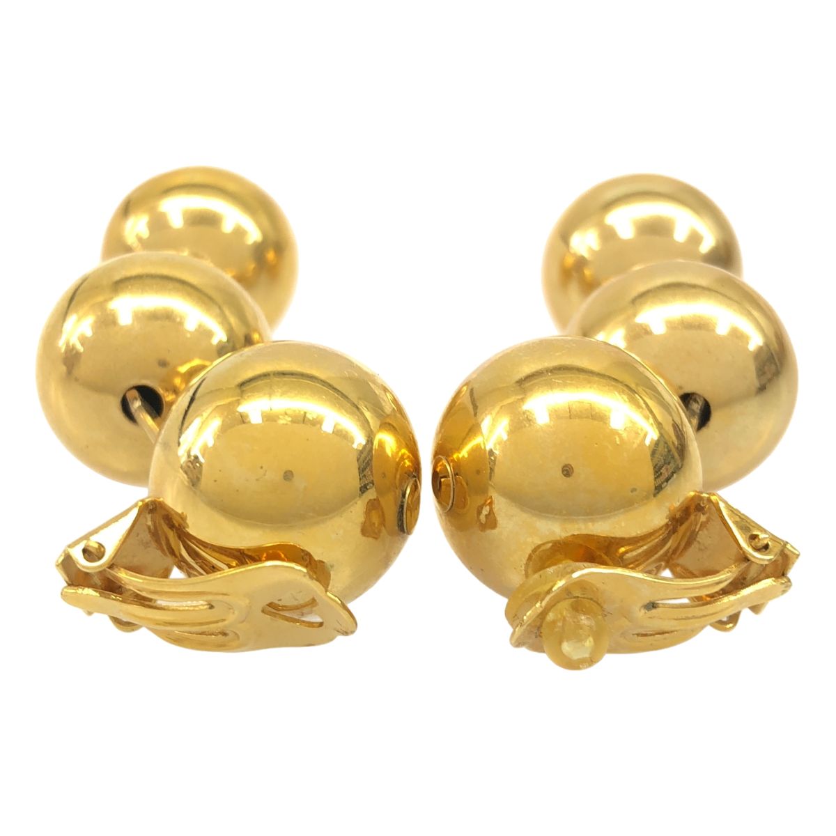 Balenciaga Ball Earrings Set Gold — view 4