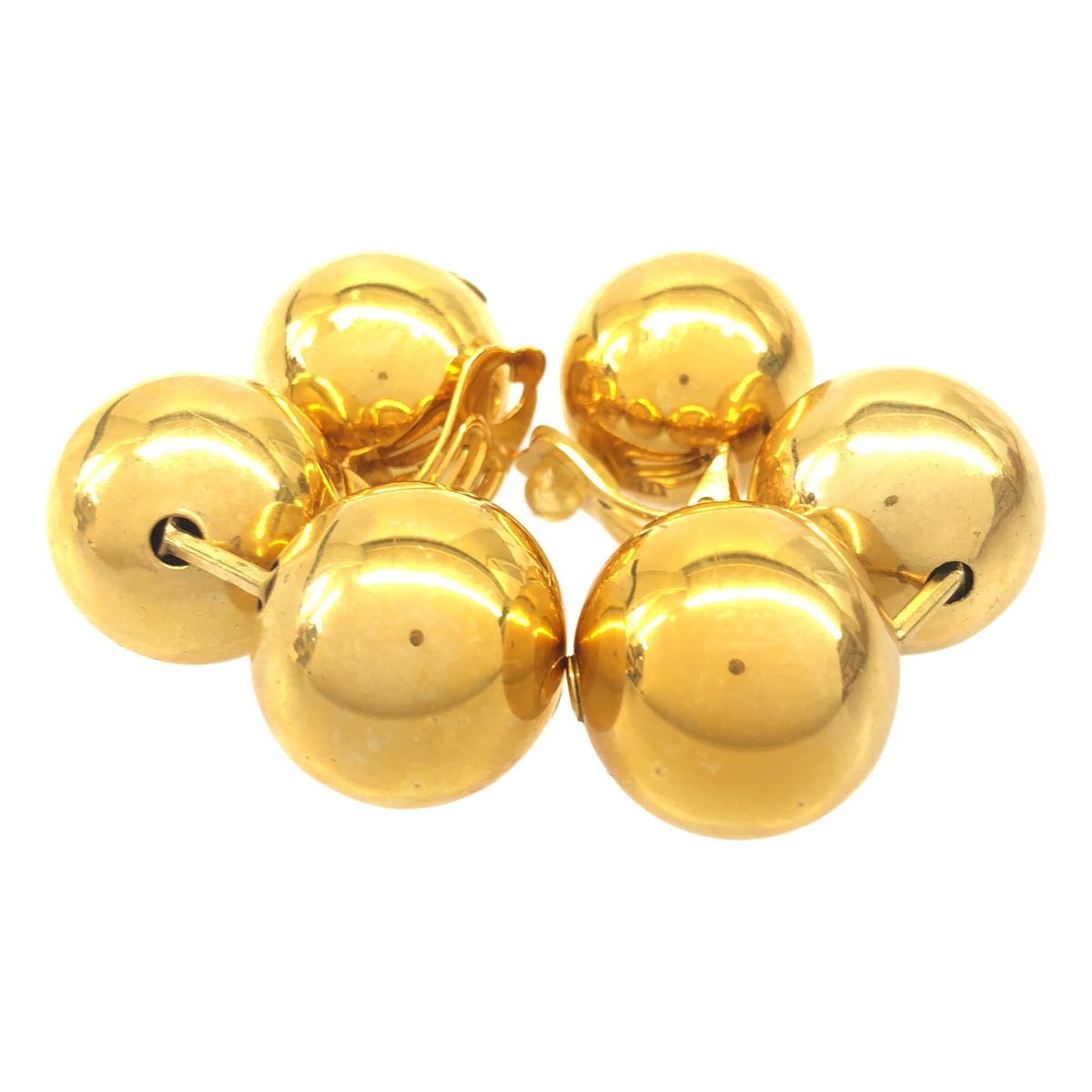 Balenciaga Ball Earrings Set Gold