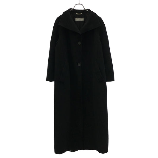 Max Mara High Neck Wool Coat Black 40