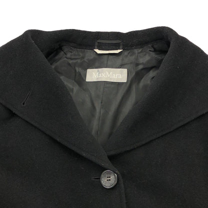 Max Mara High Neck Wool Coat Black 40 — view 4
