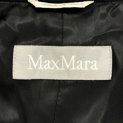 Max Mara High Neck Wool Coat Black 40 — view 3