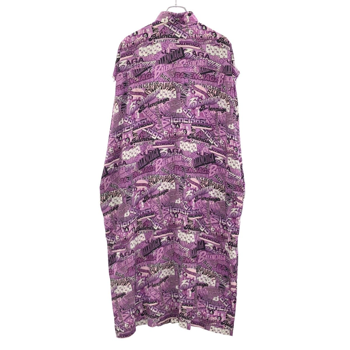 Balenciaga Graffiti Silk Dress Purple 34 — view 2