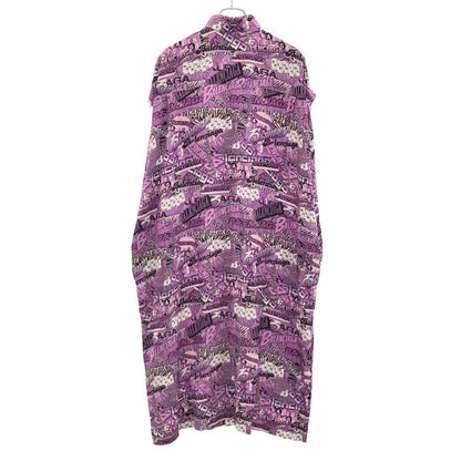 Balenciaga Graffiti Silk Dress Purple 34 — view 2