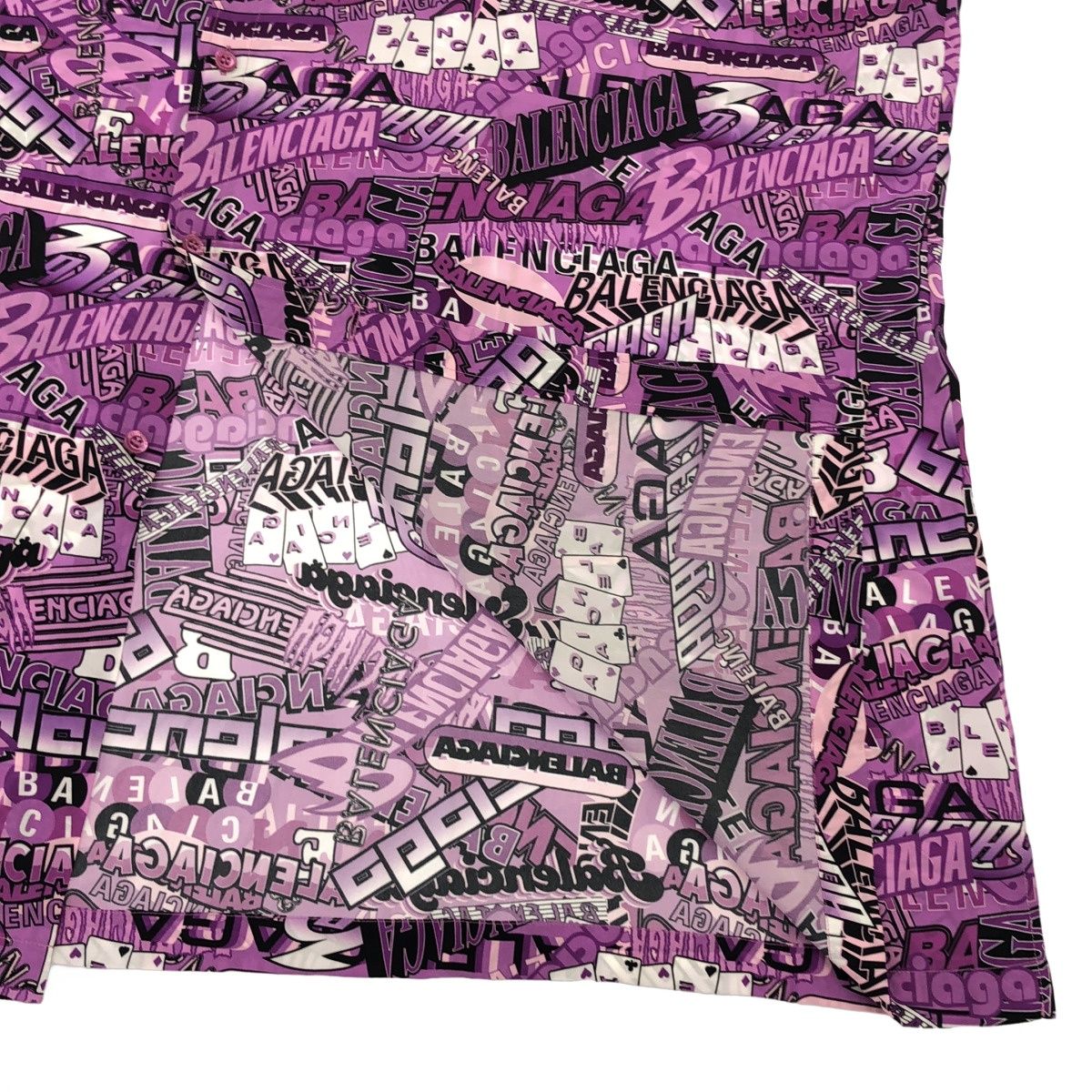Balenciaga Graffiti Silk Dress Purple 34 — view 5