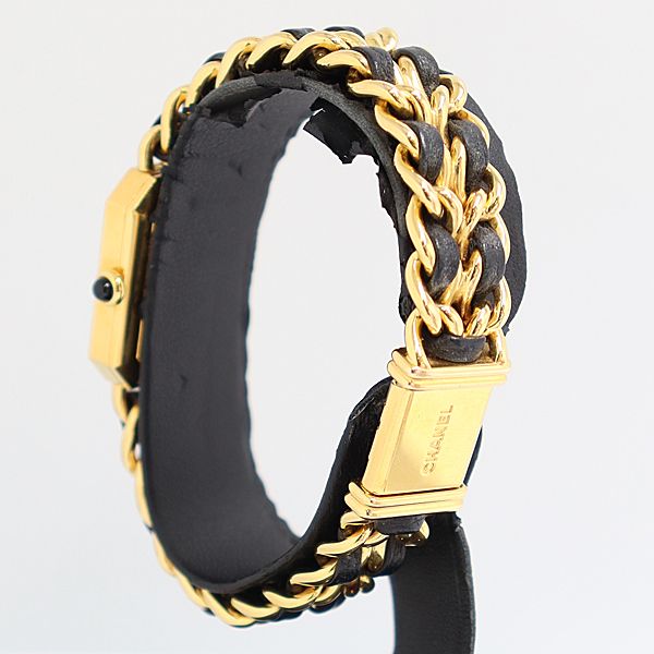 Chanel Premiere D Cut Glass Black Dial Watch — view 3