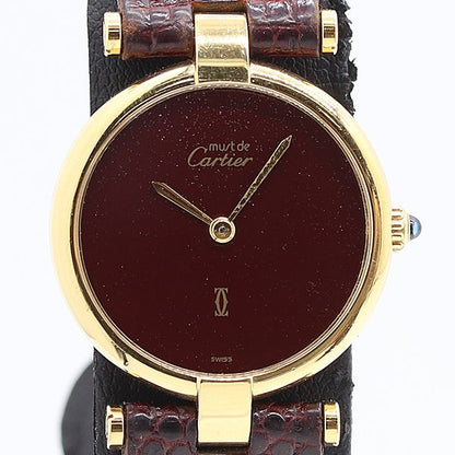 Cartier Must Vendome Red Dial Watch