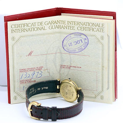 Cartier Must Vendome Red Dial Watch — view 4