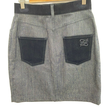 Fendi Skirt M Dark Navy Denim 40 — view 2