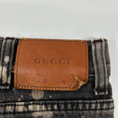 Gucci Gray Bleached Denim Pants 32 Jeans — view 3