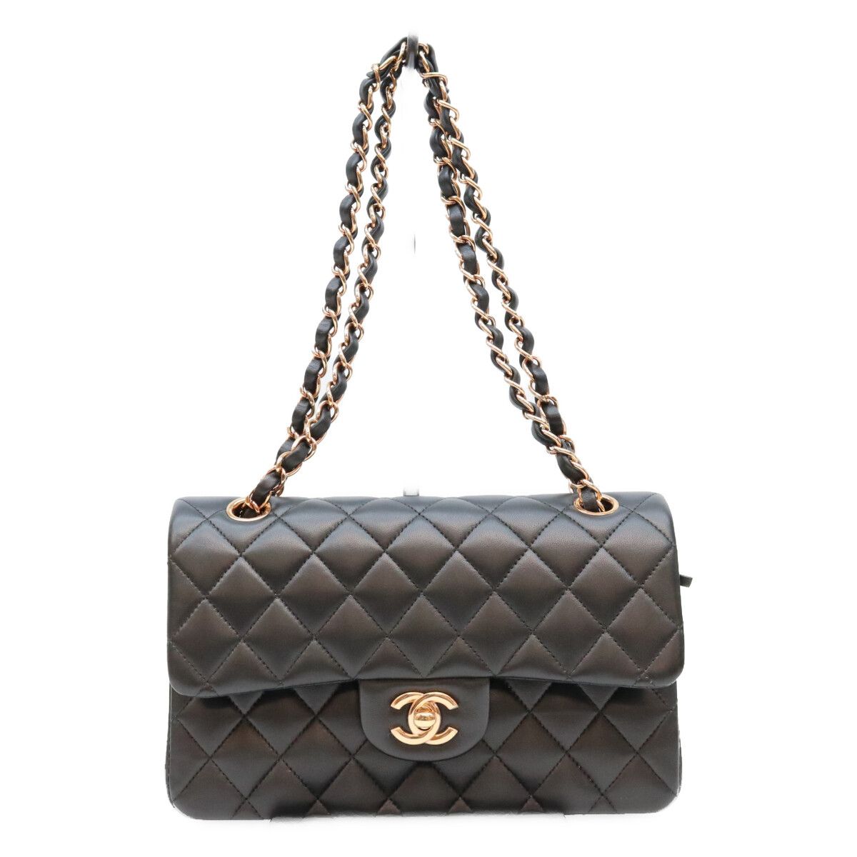 Chanel Black Lambskin PG Quilted 25 Shoulder Bag