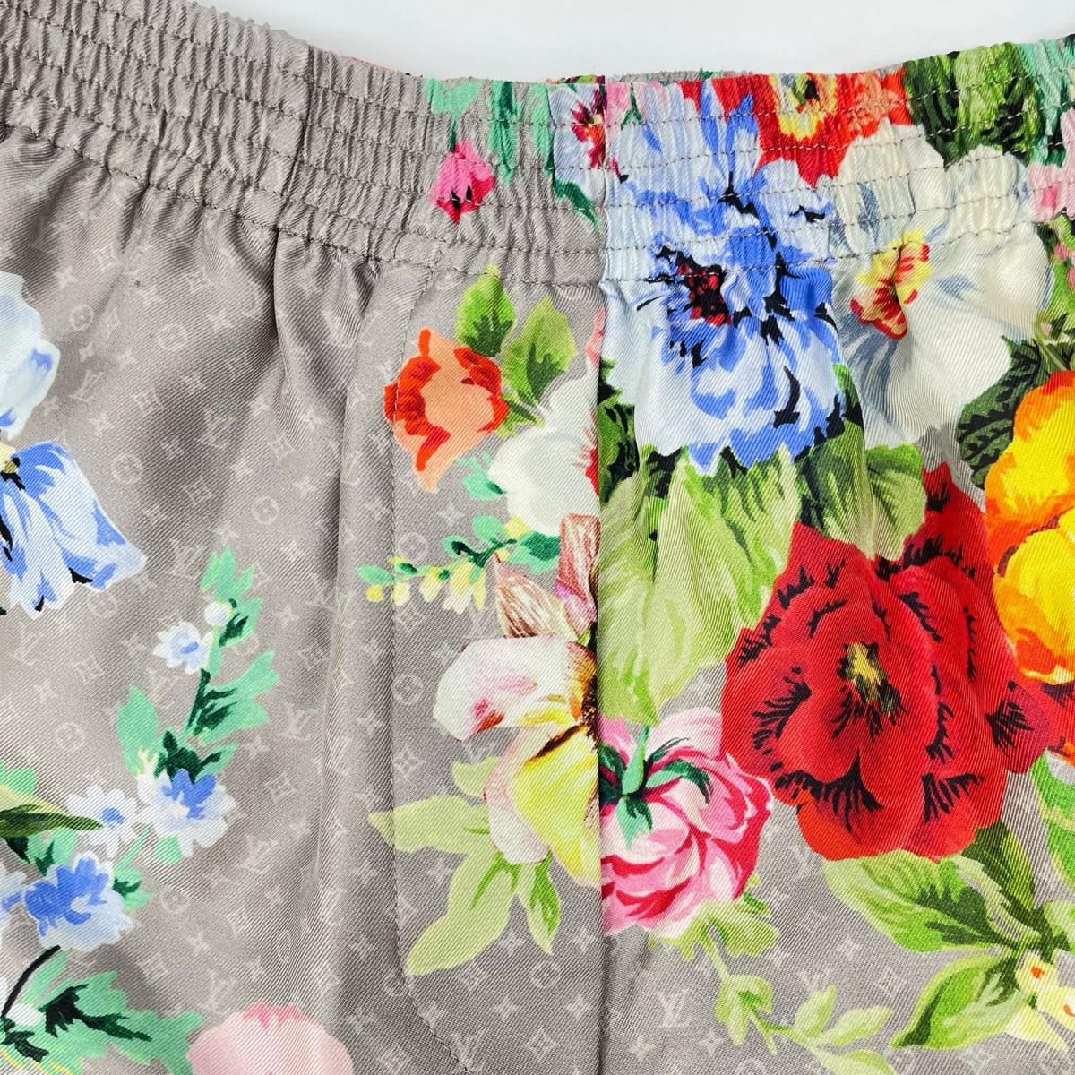 Louis Vuitton Silk Monogram Flowerer Shorts 34 — view 8