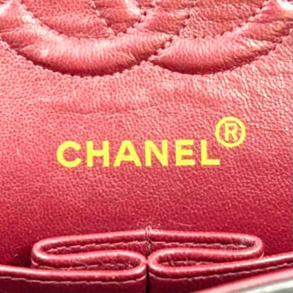 Chanel Quilted Double Flap Lambskin Black Chain Shoulder Bag Gold — view 4