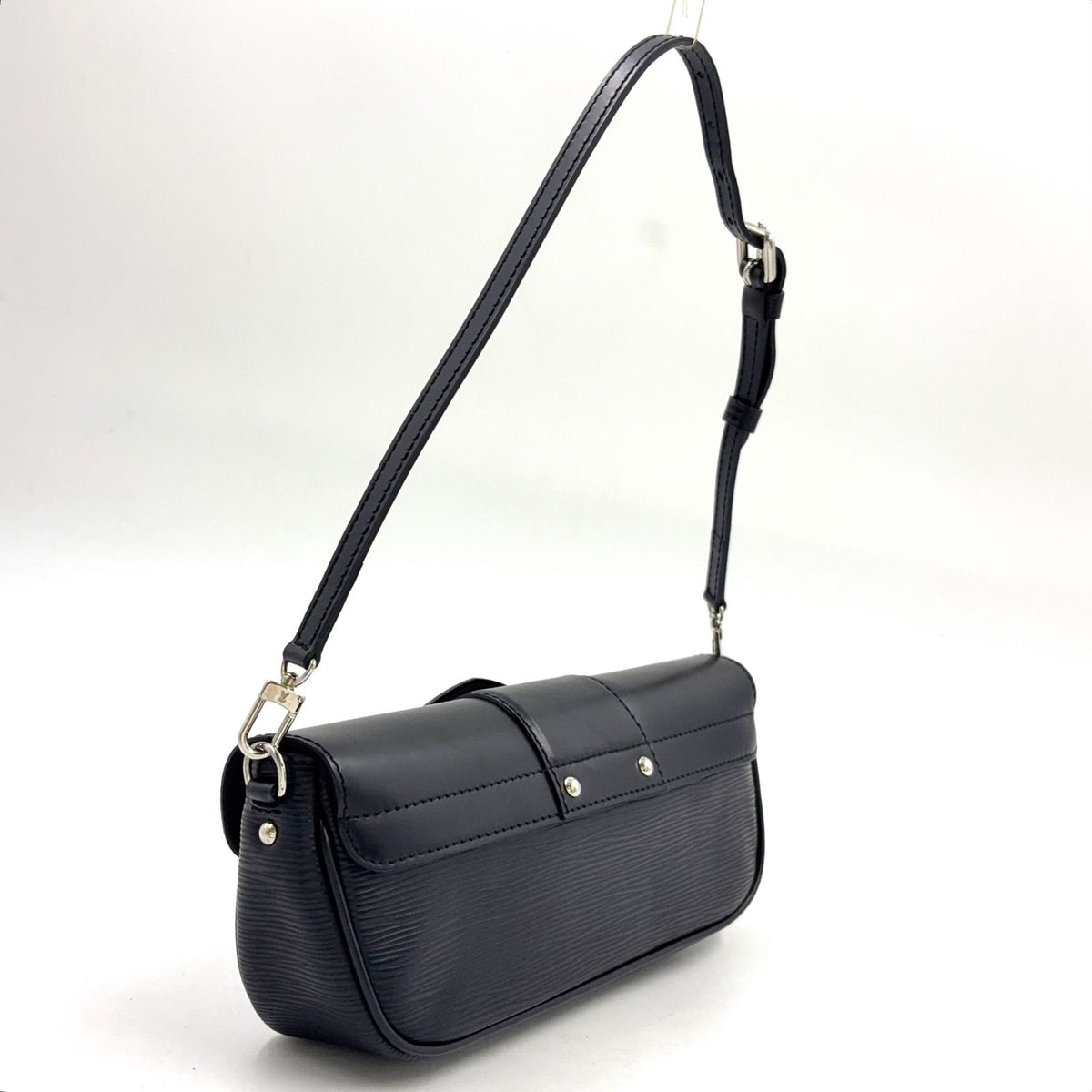 Louis Vuitton Pochette Montaigne Epi Noir Leather Black Shoulder Bag Silver — view 2
