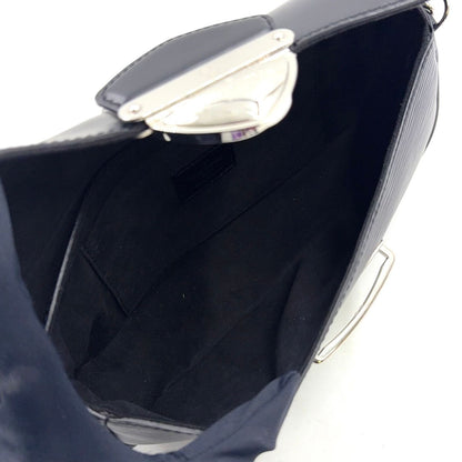 Louis Vuitton Pochette Montaigne Epi Noir Leather Black Shoulder Bag Silver — view 3