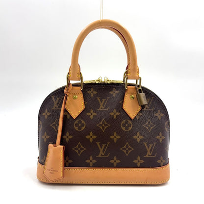 Louis Vuitton Alma BB Monogram Leather Brown Light Handbag Gold