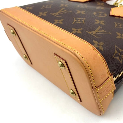 Louis Vuitton Alma BB Monogram Leather Brown Light Handbag Gold — view 6
