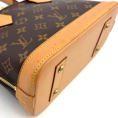 Louis Vuitton Alma BB Monogram Leather Brown Light Handbag Gold — view 7