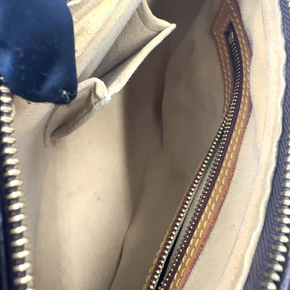 Louis Vuitton Looping MM Monogram Leather Brown Handbag Gold — view 7