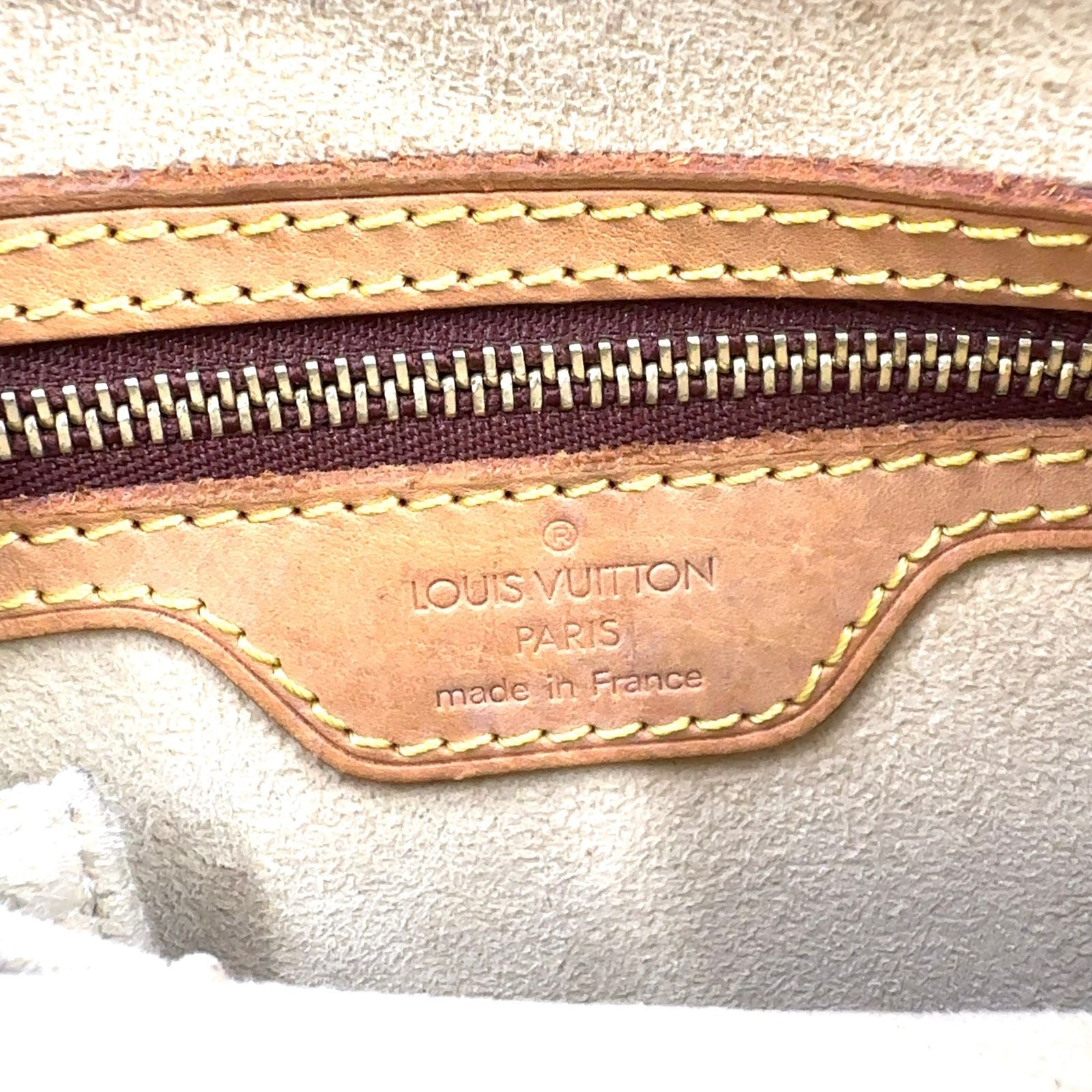 Louis Vuitton Looping MM Monogram Leather Brown Handbag Gold — view 4