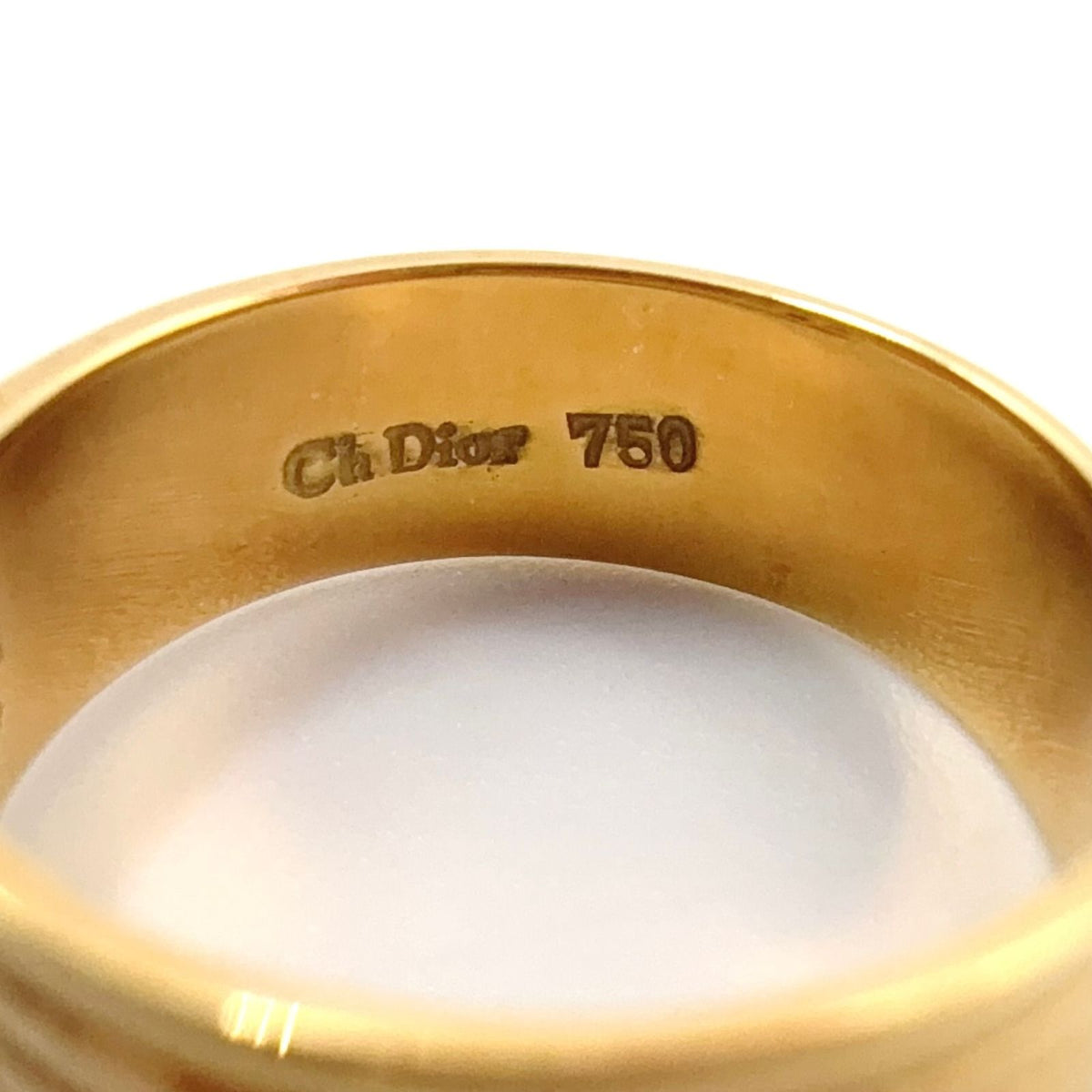 Dior CD Logo Diamond Yellow Gold Clear Ring — view 4