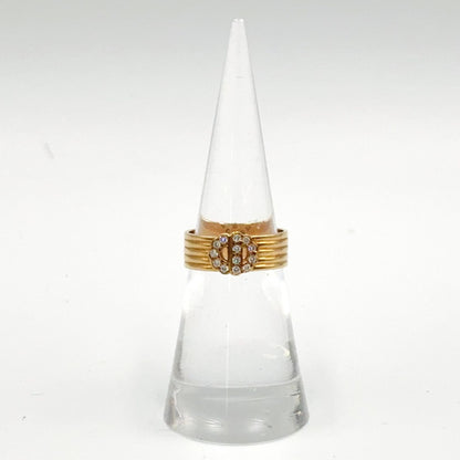 Dior CD Logo Diamond Yellow Gold Clear Ring — view 6