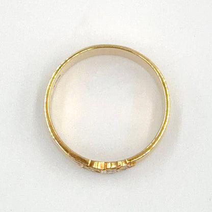 Dior CD Logo Diamond Yellow Gold Clear Ring — view 3