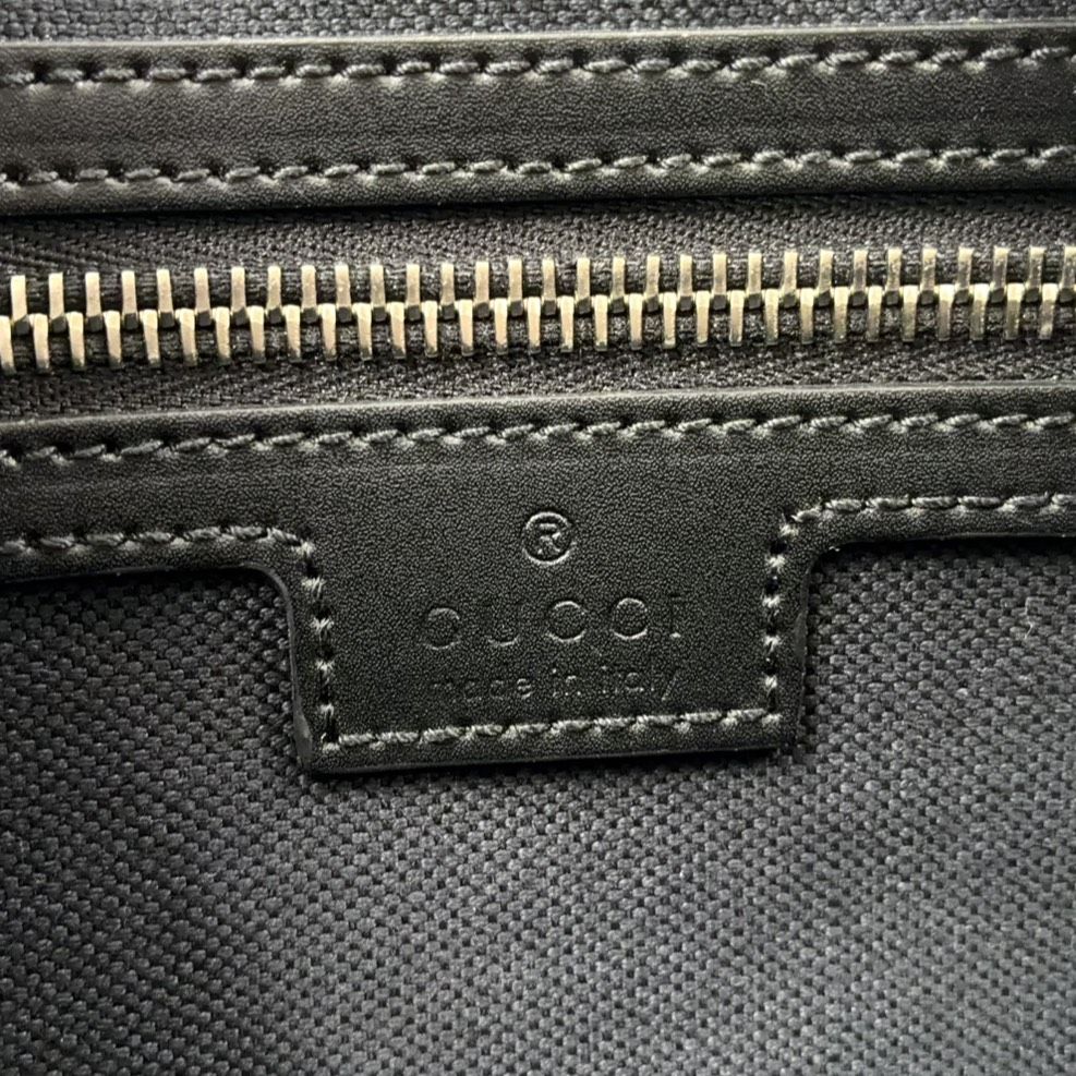Gucci Soft GG Supreme Sherry Line Leather Navy Black Red Belt Bag Silver — view 4
