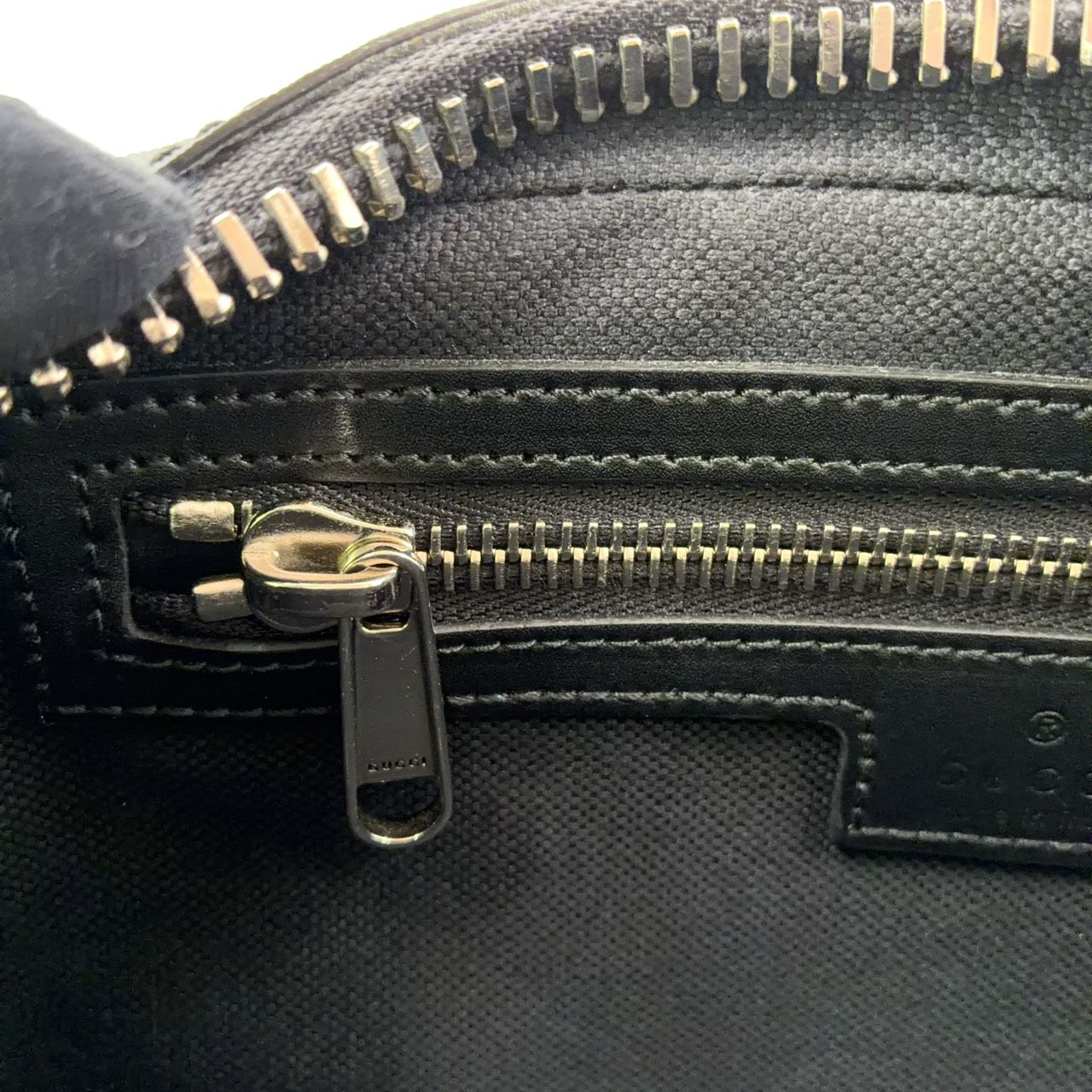 Gucci Soft GG Supreme Sherry Line Leather Navy Black Red Belt Bag Silver — view 5