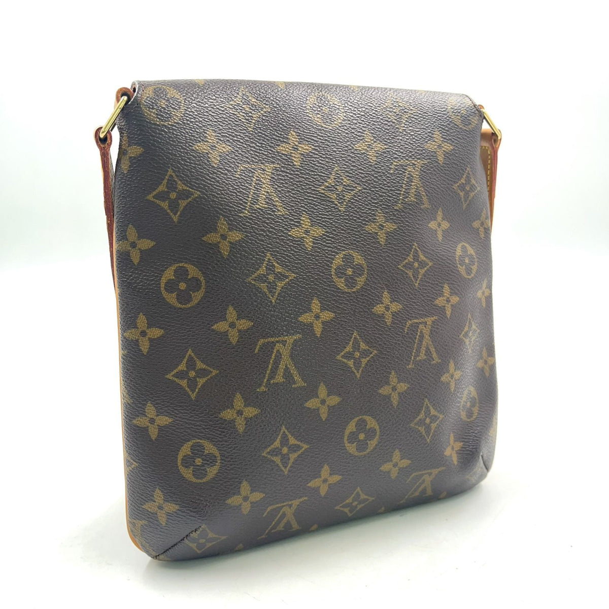 Louis Vuitton Musette Salsa Short Strap Monogram Leather Brown Shoulder Bag Gold — view 2