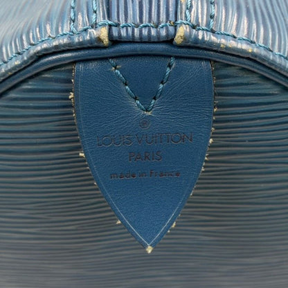 Louis Vuitton Keepall 45 Epi Toledo Blue Leather Boston Bag Gold — view 4
