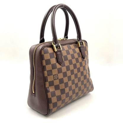 Louis Vuitton Brera Damier Ebene Leather Brown Handbag Gold — view 2