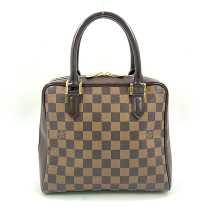 Louis Vuitton Brera Damier Ebene Leather Brown Handbag Gold