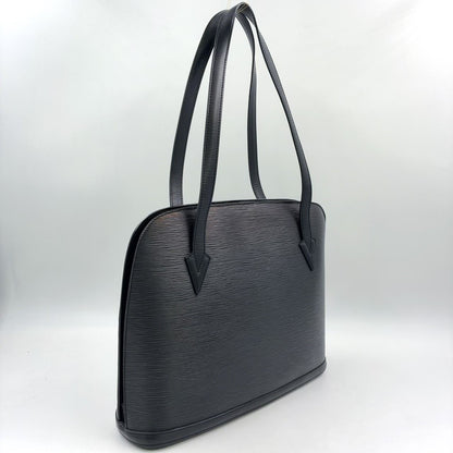 Louis Vuitton Lussac Epi Noir Leather Black Shoulder Bag Gold — view 2
